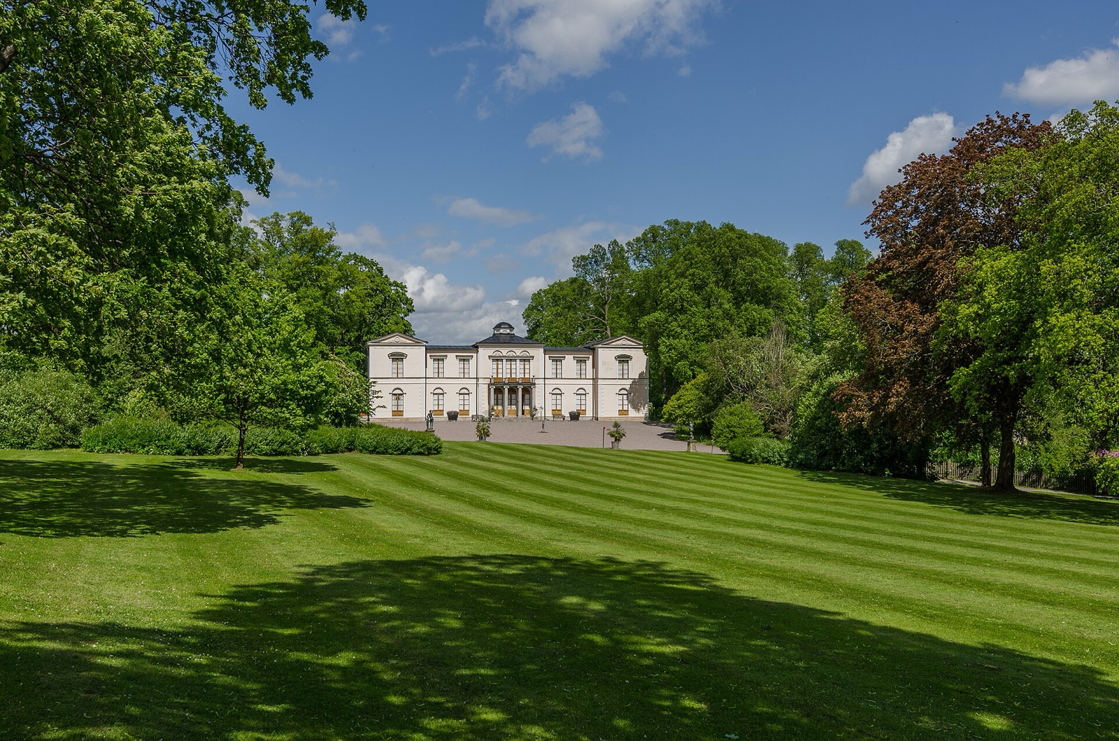 Rosendal Palace surrounded by gardens on Djurgården